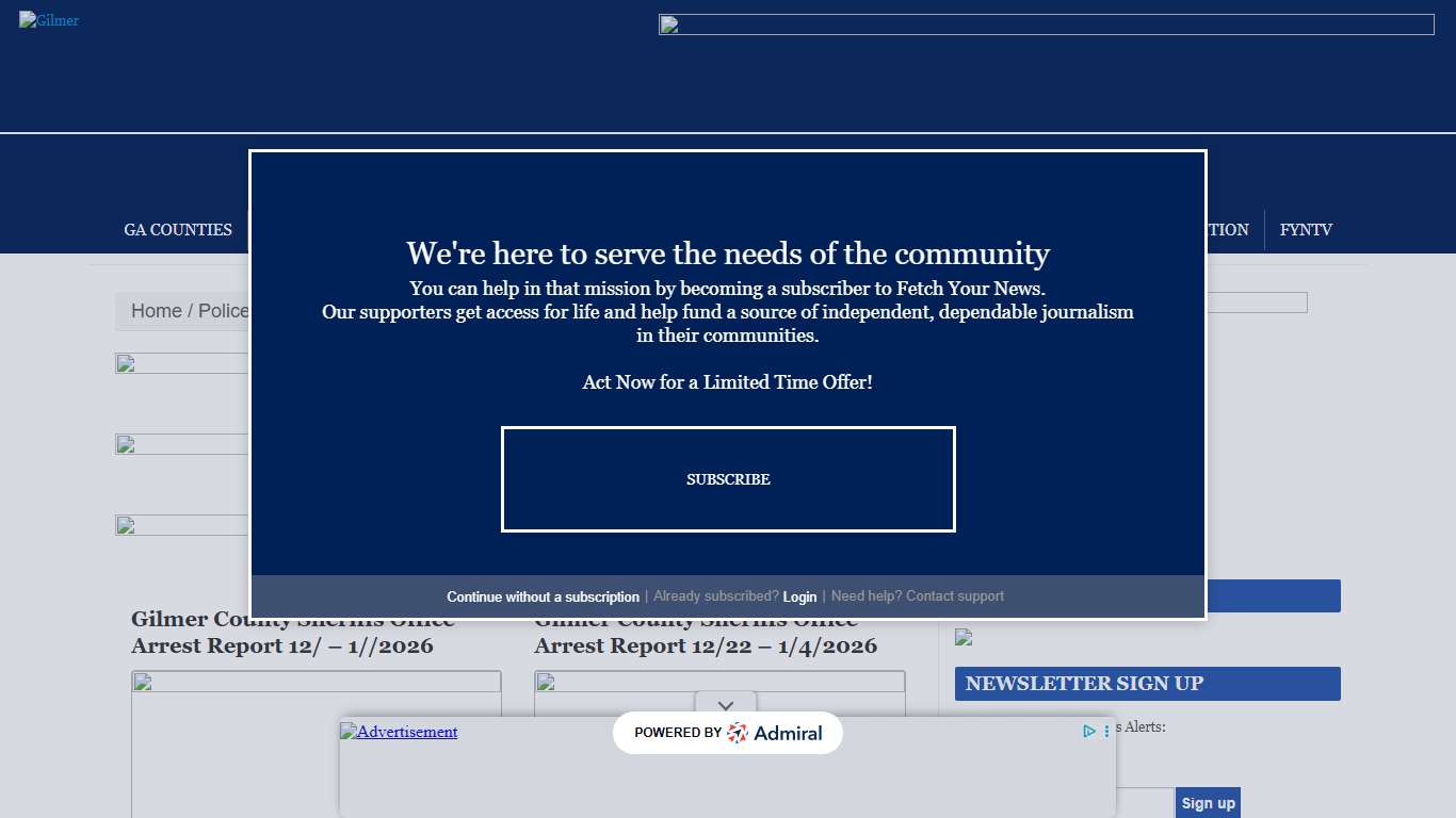 Arrest Reports Archives - GilmerGilmer
